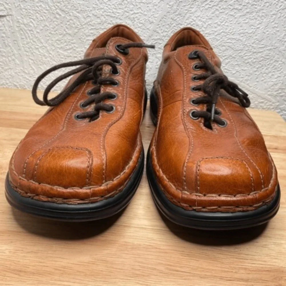 Joseph Seibel Brown Pebble Leather LaceUp Oxford Dress Shoes Men 45/US12 Leather